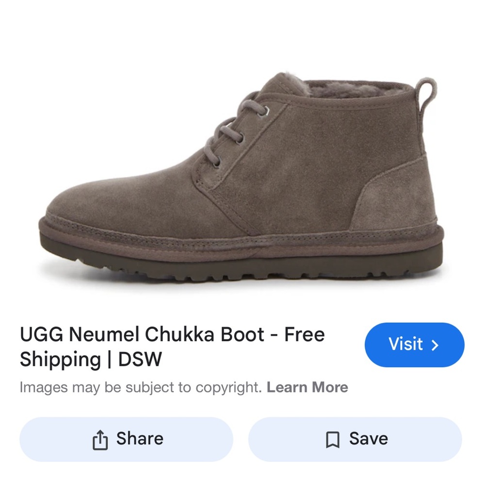 UGG Neumel Chukka Boot size 11